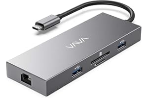 VAVA USB C Hub 8-in-1 4K HDMI Adapter, 1 Gbps Ethernet Port, 100W Pd Charging Port, SD/TF Card Reader, USB 3.0 Port for MacBook & USB C Laptops