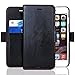 Apple iPhone 7 Genuine Leather Wallet Case Black