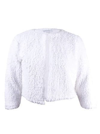 White Faux Fur Cropped Jacket