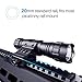 CISNO 1000 Lumens Flashlight Light With Mount and Pressure Switch For Picatinny Quad Rail