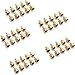 Farmunion 50pcs Chrome Metal Slotted Head Valve Stem Caps With Core Remover Tool