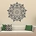 Allywit Mandala Flower Indian Bedroom Wall Decal Art Stickers Mural Home Vinyl Family Black