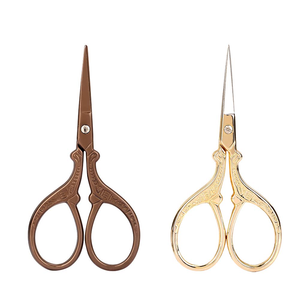 Crane Scissors Embroidery Scissors Antique Style Retro Craft Titanium Stainless Steel Two Sizes