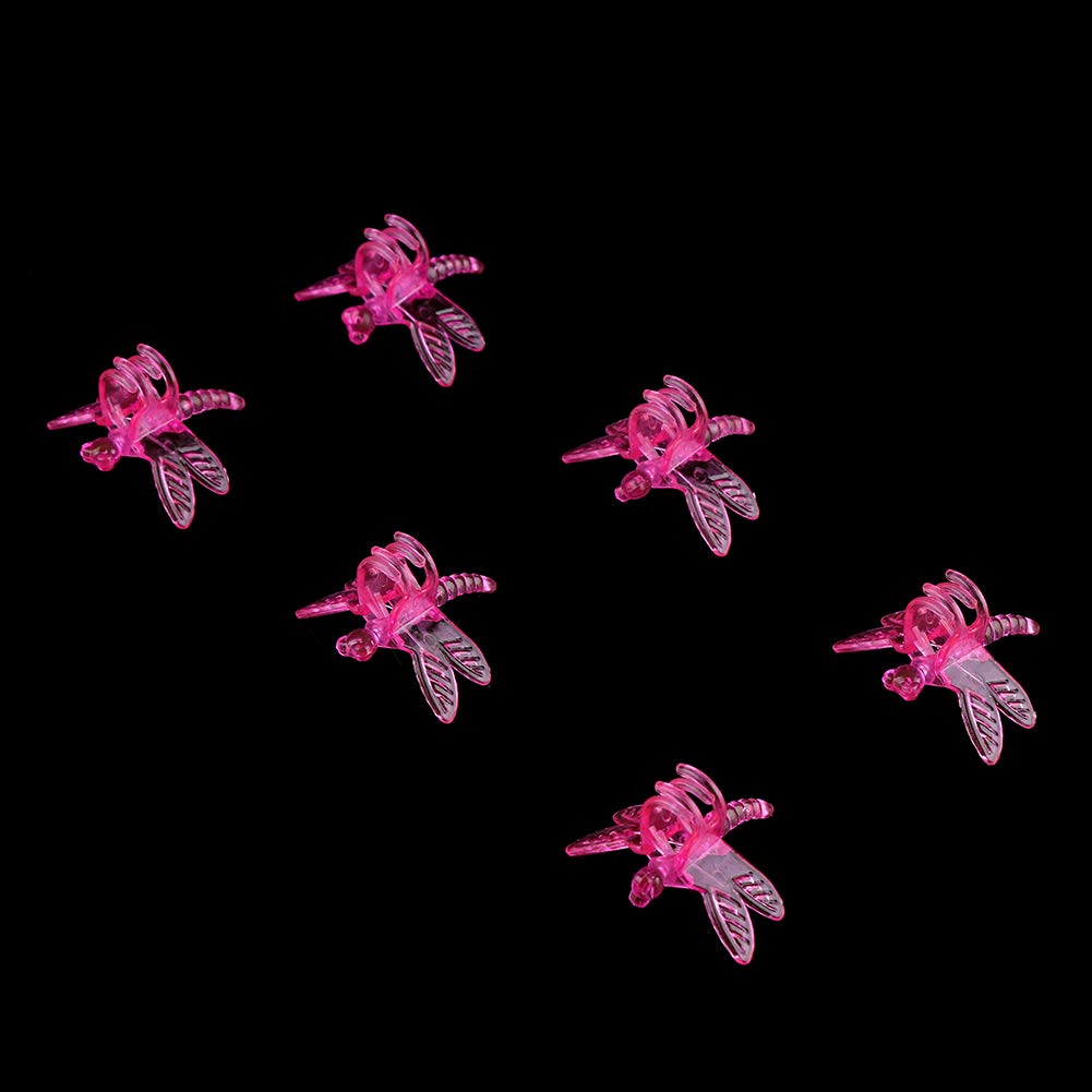 Garosa 100PCS Plant Orchid Clips Portable Daisy Garden Flower Plant Support Clips Lightweight Connect Plants Gadget Garden Tools (Rose red)