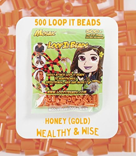 Friendly Bands Loop It Beads 500/Pkg-Honey