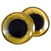 Extra Large 40mm Pair of Yellow Owl Glass Eyes, for Jewelry Making, Dolls, Sculptures, More