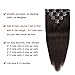 Real Remy Clip In Hair Extensions Dark Brown 12