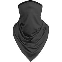 RIDEIWAKE Bandana Neck Gaiter with Ear Loops Balaclava Face Scarf