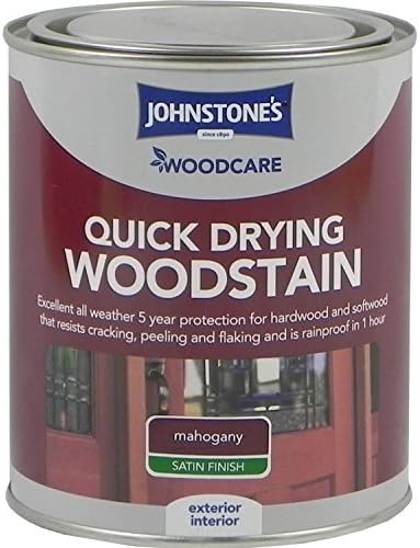 Johnstones Woodcare Quick Drying Interior/Exterior Woodstain Mahogany 750ml by Johnstones Woodcare