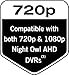 Night Owl Security Indoor/Outdoor, 720p HD Bullet Cameras with 100' of Night Vision, Black (CAM-2PK-AHD7)