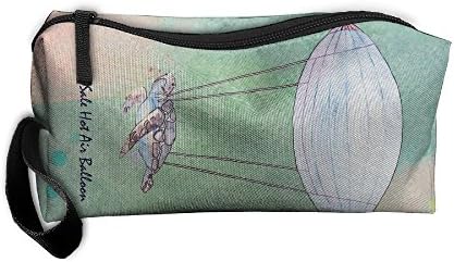HSs4AD Hot Air Balloon Flying Turtle Shell Yeah Novelty Cosmetic Travel Toiletry Makeup Bag Portable Pouch Hanging Organizer Bag