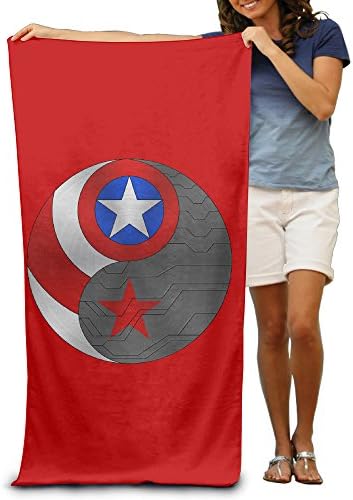 Fengziya Winter Soldier Captain America Ying Yang Bath / Beach Towel For Adults / 31.5'' 51.2''