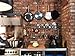 Fasthomegoods Stainless Steel Gourmet Kitchen Wall Rail with 10 Large S Hooks