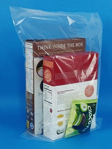 20" x 20" 2-Mil Square Clear Poly Bag for Packaging and Storage, 20" Flat Opening, Low Density LDPE Plastics, 100-Pack