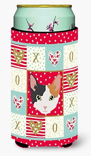 Caroline's Treasures CK5166TBC Skookum Cat Love Tall Boy Hugger, Red Can Cooler…