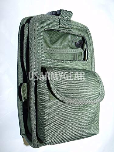 US Army Molle II Olive Drab Green OD Electronics Carry Smart Moblie Cell Phone GPS Case Cover Radio Flip Down Pouch