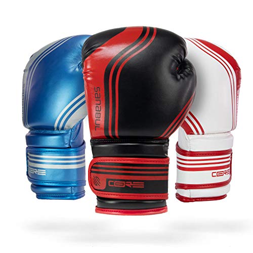 Sanabul Core Boxing Gloves (Black/Red, 14 oz) Pricepulse