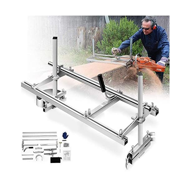 TOPQSC Kettensäge 24-Zoll-tragbare Kettensäge Aluminium-Sägewerk Edelstahl-Sägeform Passend für (14-24") Sägewerk – Bild 6