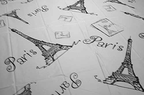 Eiffel Tower Paris Print Table Cover 54" X 108" Medium Weight Plastic