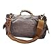 Leather Weekend Duffel Bag Canvas Travel Luggage Weekender Overnight Satchel Bag