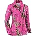 Legendary Whitetails Ladies Performance Camo 1/4 Zip Mock Pink Medium