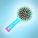 Detangling Brush with Mirror- No Tangle & Pain- Anti Static Soft Bristle- Massaging & Straightening Detangler- Rubberized Grip- Cool/Cute Colors- Wet & Dry Detangle Comb- For All Hair Types (Blue)