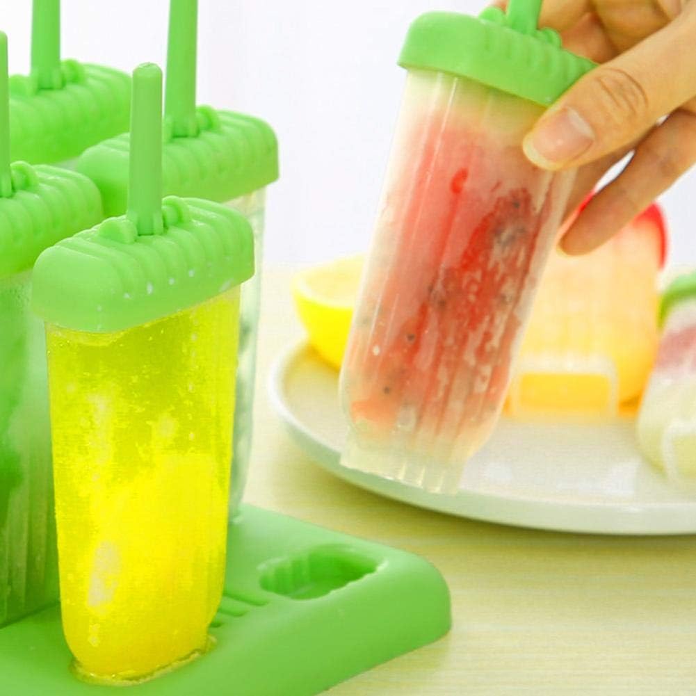 sroomcla - Ice-Lolly Mould - Ice Cream Mould - 6 Pcs DIY Ice-Lolly Mould Homemade Ice Cream Box Summer Household Use