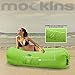 Nevlers Green Inflatable Lounger | 210T Polyester Inflatable Chair | No-Pump Blow Up Couch | Camping Couch Air Sofa w/ 450 lbs. Cap., Pockets & Matching Bag | Use as Inflatable Couch for Adults & Kids