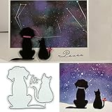 Hukai Dog Cat DIY Metal Cutting Dies Stencil Scrapbooking Photo Album Stamp Paper Card Crafts Decro,Good Gift for Your Kids to Cultivate Their Hands-on Ability