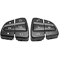 Jaronx Compatible with Mercedes Benz Steering Wheel Buttons Replacement C Class W205 2016-2018/GLC X253 2016-2019, Steering Wheel Control Button Cover for Mercedes Benz (Black)
