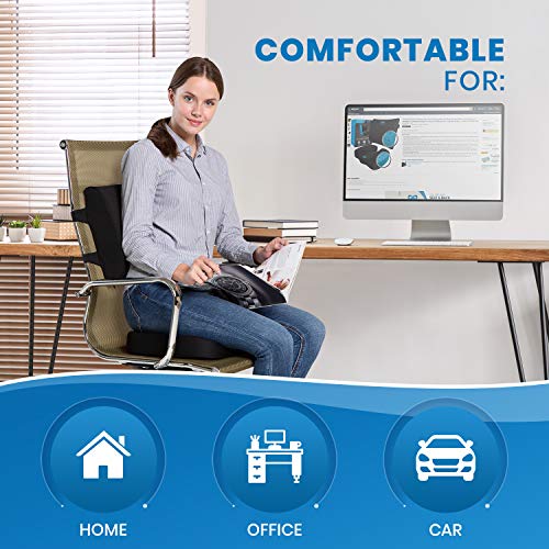 Everlasting Comfort Seat Cushion & Lumbar Support Pillow Combo Gel