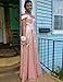 YIRENWANSHA Women's Off Prom Dress Sequin Empire Waist Evening Gown Long Costume 20 Plus Rose Gold Without Beads