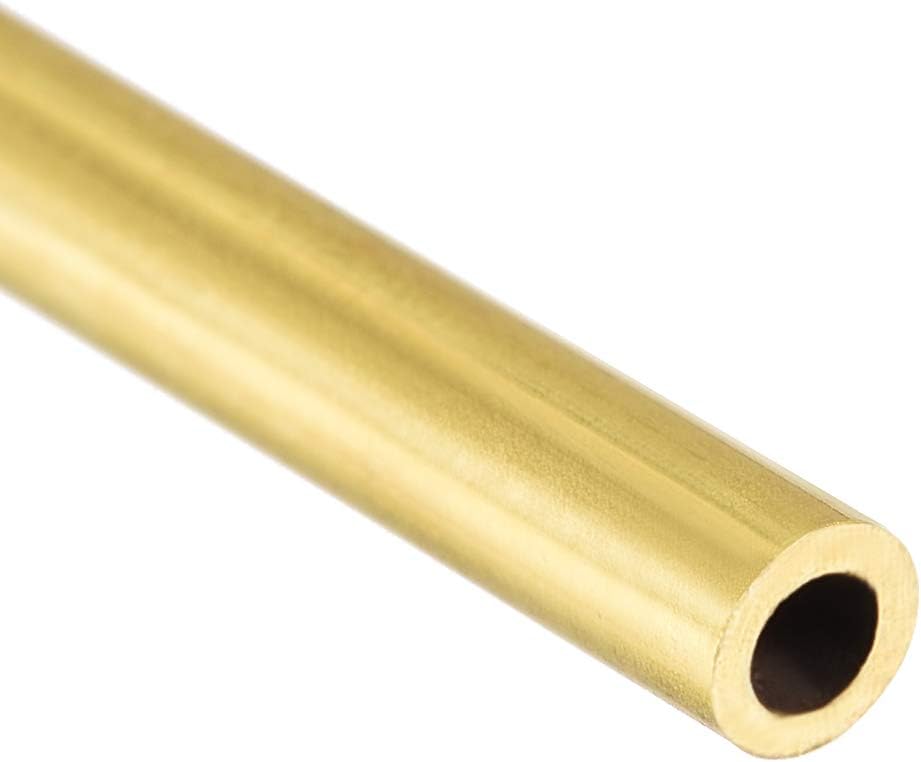 sourcing map Brass Round Tube, 300mm Length 2.5mm OD 0.5mm Wall Thickness, Seamless Straight Pipe Tubing 3 Pcs - Image 4