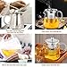 Glass Teapot Tea Kettle - OBOR Borosilicate Stovetop Safe Small Tea Maker with Removable Infuser for Blooming and Loose Leaf - 450ML/15oz ...