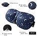 Lonfrote Star Moon Deep Molded Sleep Mask, with Ear Plug and Carry Pouch Lightweight & Comfortable Eye mask, Super Soft Material (Blue)