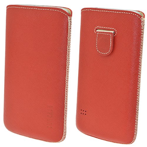 Samsung Galaxy S5 (SM-G900F) / *with Pull Tab* Genuine Leather Case / Cover / Quality Slip Pouch / Soft Phone Bag (Premium Quality)