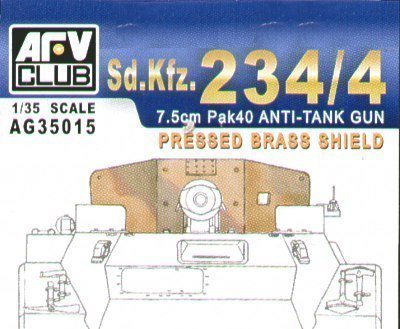 AFV Club 1:35 7.5cm Pak40 Anti-Tank Gun Pressed Brass Shield #AG35015*
