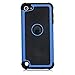 iPod Touch, Dual-layer Heavy Duty Matte Rugged Protective Cover Case for Appple iPod Touch 6th Gen 5th Gen by Cazle (Blue)
