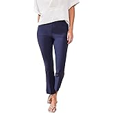Tribal Womens Pull on Slimming Ankle Pants – Performance Stretch Dressy Casual Work Trousers