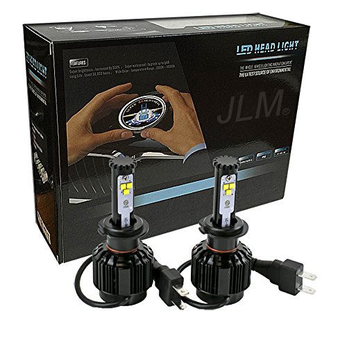 JLM H7 5000K LED Headlight Conversion Kit 60W 6000LM CREE w/Heat Sink Ivory White Light