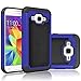 Tekcoo Core Prim Case, (TM) [Tmajor Series] [Blue/Black] Shock Absorbing Hybrid Rubber Plastic Impact Defender Rugged Hard Protective Case Cover Shell for Samsung Galaxy Core Prim/Prevail LTE