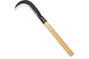 EcoDigilife Billhook Sickle Machete Knife,Clearing Sickle,Manganese Steel Blade Hand held Sickle Tool - Multipurpose Gardening Weeding Grass Sickle and Farming Portable Safety Sickle