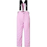 MONTFLIX Kids Waterproof Snow Pants Winter Warm Skiing Snowboard Pants for Boys Girls