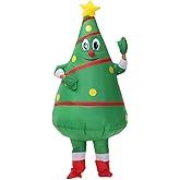 MROMT Inflatable Santa Claus Costume for men Xmas Santa Suit Blow Up Costume Adult Christmas Suit
