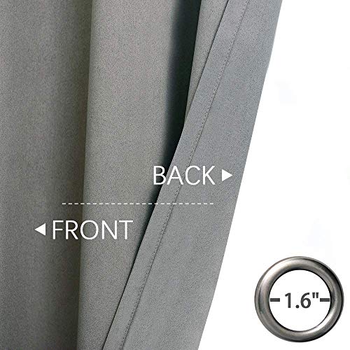 image for Fmfunctex Grey Blackout Curtains for Bedroom 84