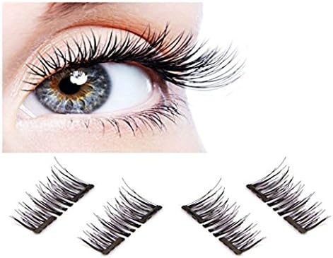 Magnetic Reusable Eyelashes Upgraded Double magnet 1 pair 4 piece