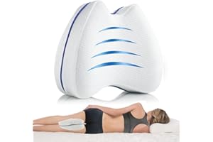 TUZAWERK Knee Leg Pillows Foam Support Pillow for Sleeping Memory Foam Leg Support Pillow for Pain Relief, Sciatica, Back & Knee Pain – Washable Velvet Pillowcase