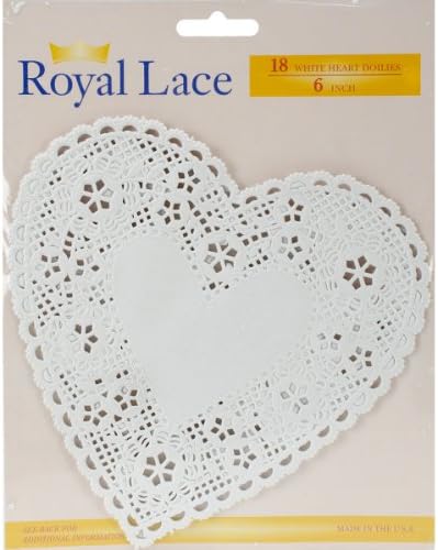 Paper Doilies-6"" Heart White 18/Pkg