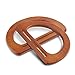 Beautyflier 1 Pair of Solid Wooden Oval Shaped Handles Replacement For Handmade Bag Handbags Purse Handle Charming Frame Canvas Shopping Tote (Light Brown)
