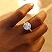 Tripmark Exquisite Ring 925 Sterling Silver Round White Sapphire Accross Diamond Jewelry Anniversary Proposal Gift Party Bridal Engagement Wedding Band Rings for Bride Women (7)